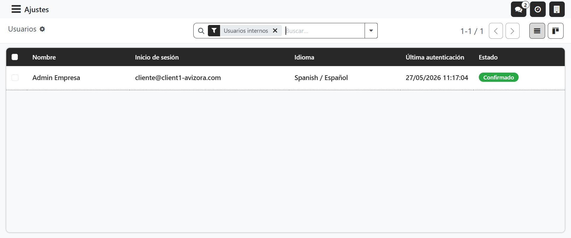 Panel de Configuraci&oacute;n